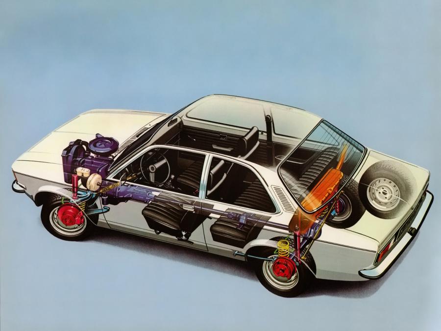 Схема Opel Kadett 2-Door Sedan 1977 года  (фото 3 из 5)
